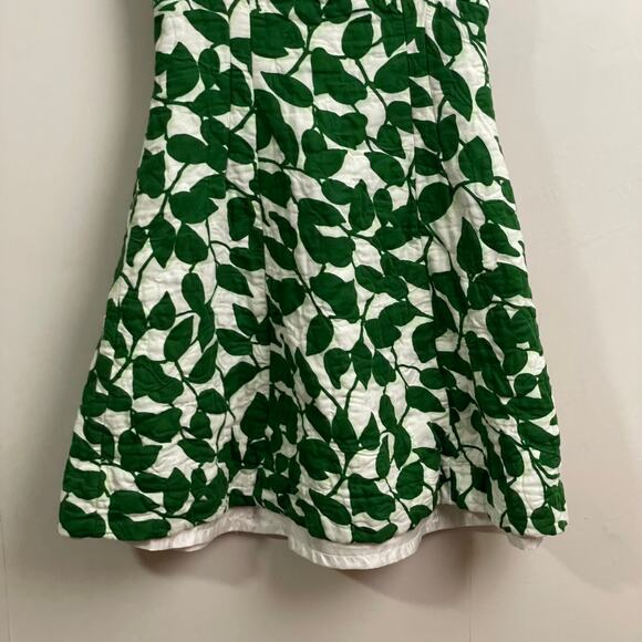 Kate Spade 4 sleeveless knee-length dress green white floral workwear Corpcore - Picture 3 of 8